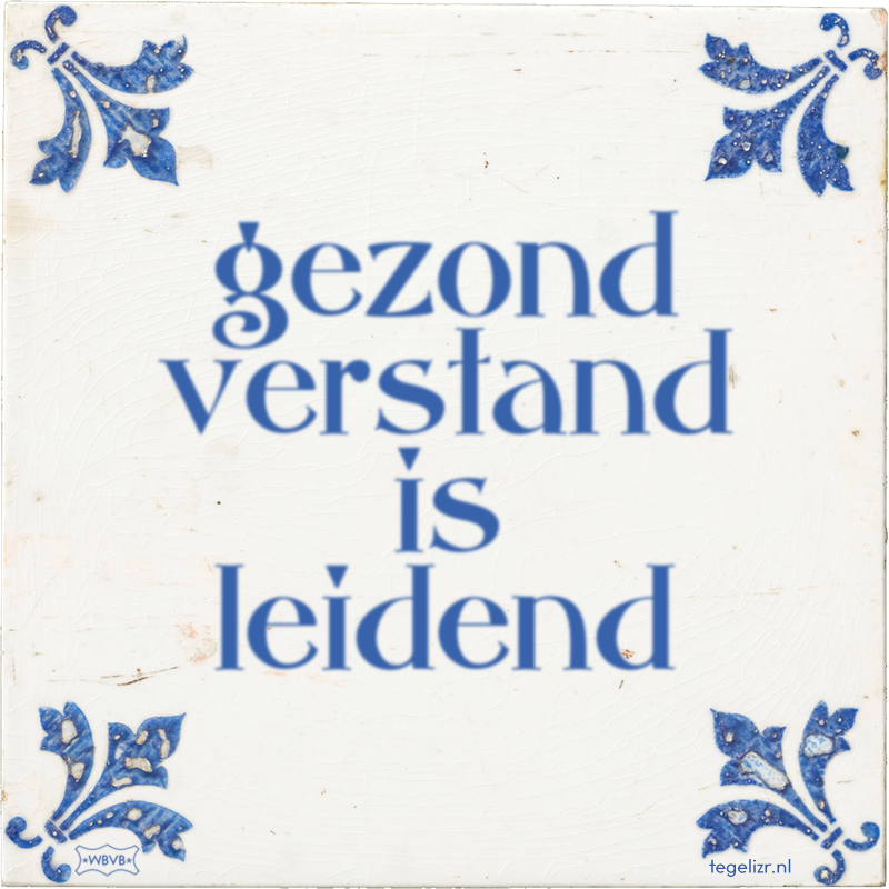 gezond verstand is leidend - Online tegeltjes bakken