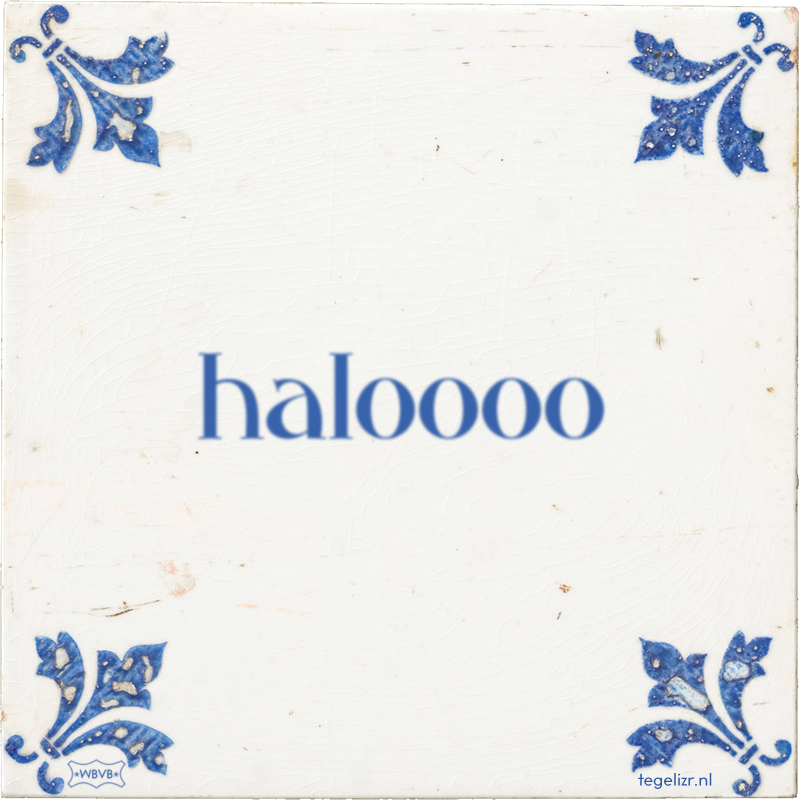 haloooo - Online tegeltjes bakken