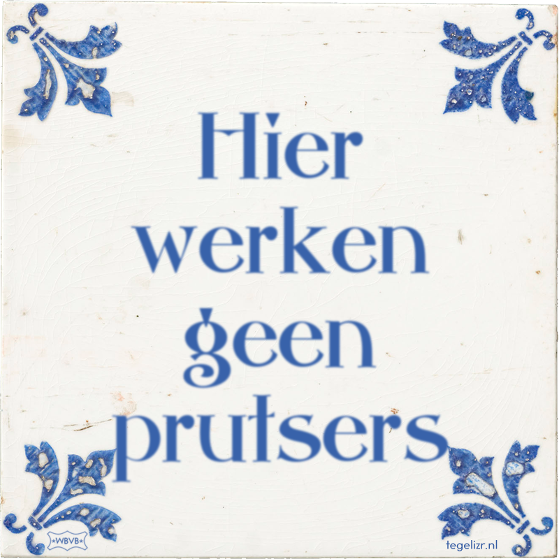 Hier werken geen prutsers - Online tegeltjes bakken