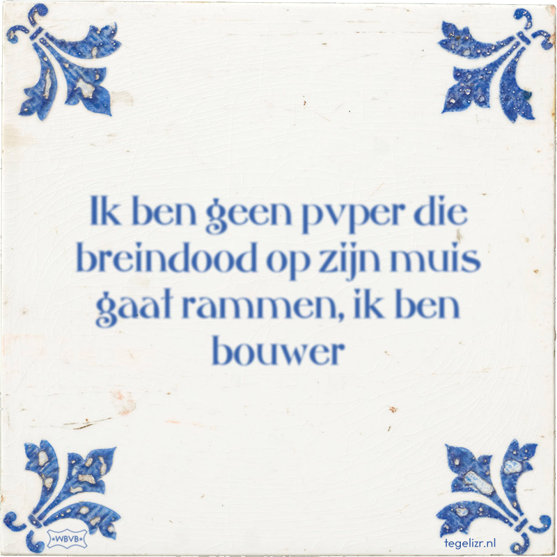 Ik ben geen pvper die breindood op zijn muis gaat rammen, ik ben bouwer - Online tegeltjes bakken