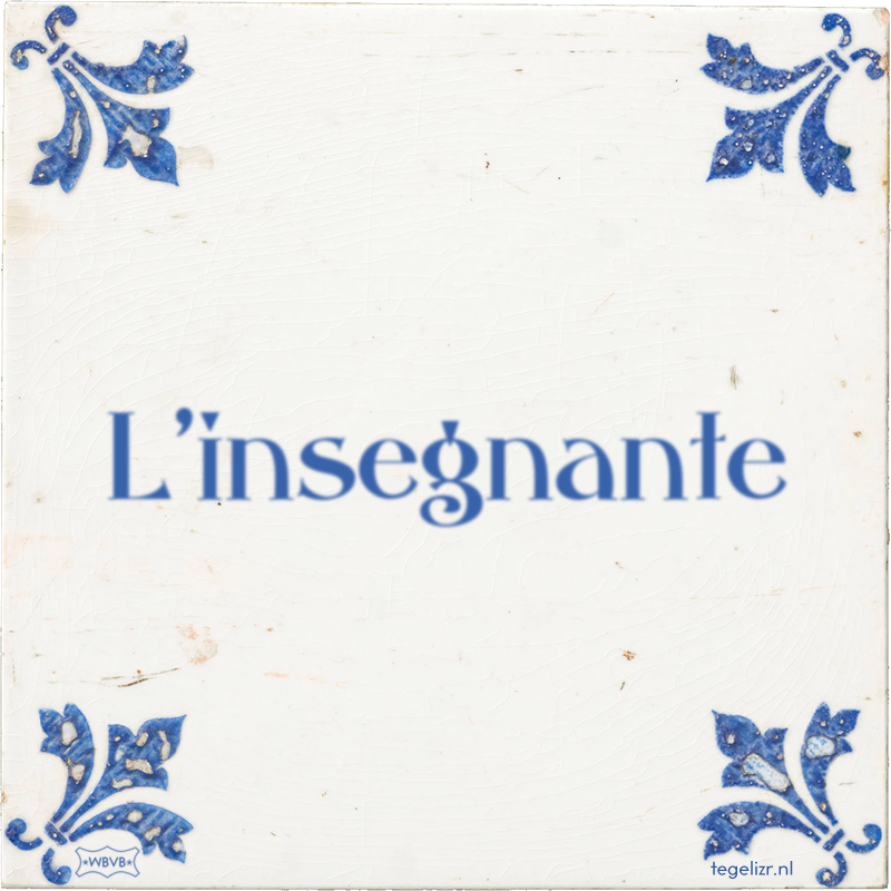 L'insegnante - Online tegeltjes bakken