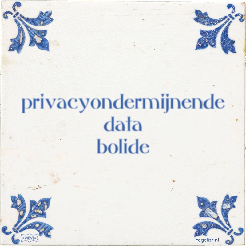privacyondermijnende data bolide - Online tegeltjes bakken