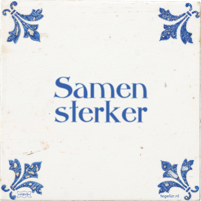 Samen sterker - Online tegeltjes bakken