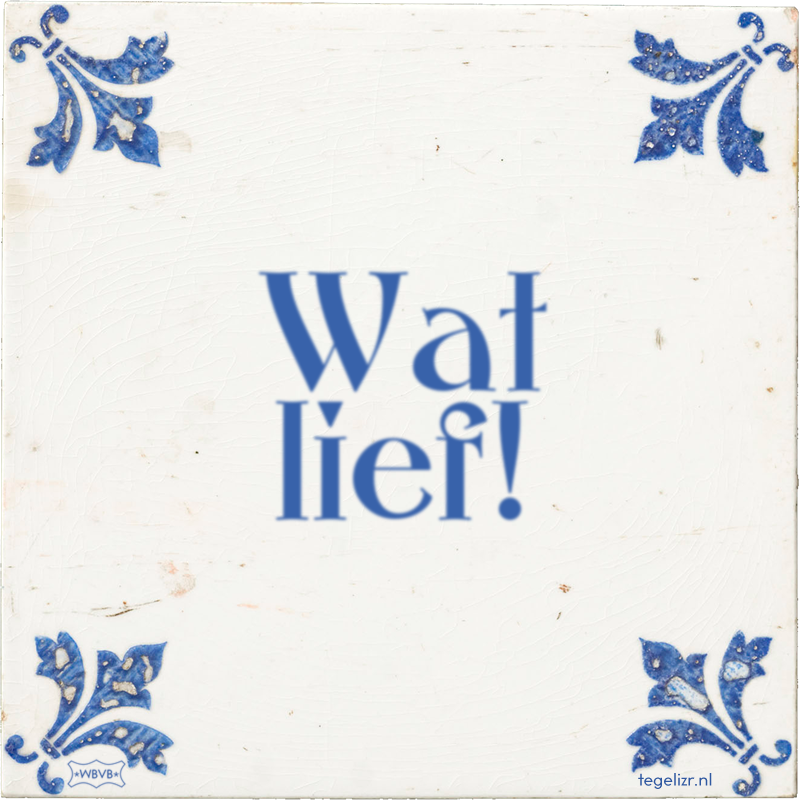 Wat lief! - Online tegeltjes bakken