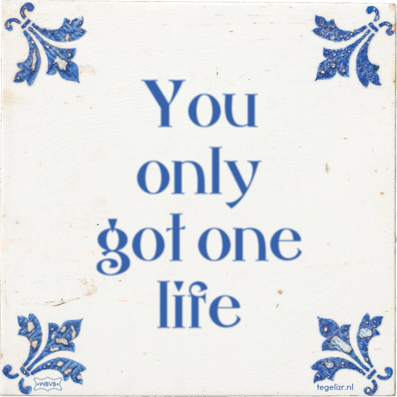 You only got one life - Online tegeltjes bakken