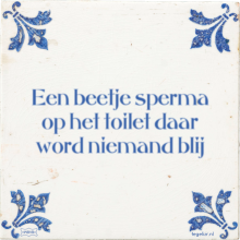 Een beetje sperma op het toilet daar word niemand blij - 13 keer bekeken