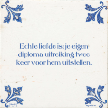 Echte liefde is: je eigen diploma uitreiking twee keer voor hem uitstellen. - 22 keer bekeken