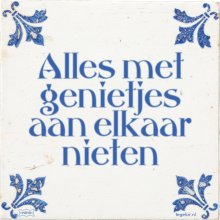 Alles met genietjes aan elkaar nieten - 1 keer bekeken