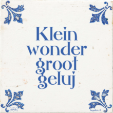 Klein wonder groot geluj - 13 keer bekeken