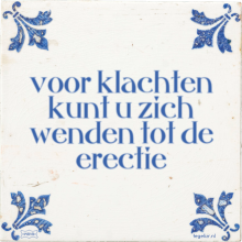 voor klachten kunt u zich wenden tot de erectie - 4 keer bekeken