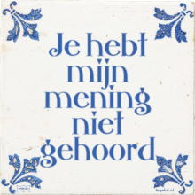 Je hebt mijn mening niet gehoord - 3 keer bekeken