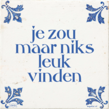 je zou maar niks leuk vinden - 6 keer bekeken