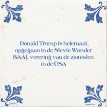 Donald Trump is helemaal opgegaan in de Stevie Wonder BAAL verering van de zionisten in de - 14 keer bekeken