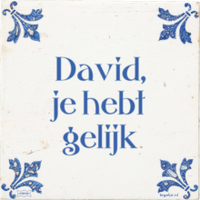 David, je hebt gelijk - 3 keer bekeken