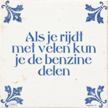 Als je rijdt met velen kun je de benzine delen - 15 keer bekeken