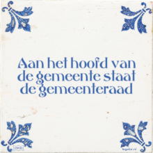 Aan het hoofd van de gemeente staat de gemeenteraad - 3 keer bekeken