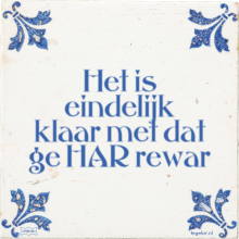 Het is eindelijk klaar met dat ge HAR rewar - 3 keer bekeken