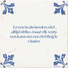 Leven is als bowlen: niet altijd strike, maar elk worp een kans om een richting te vinden - 6 keer bekeken