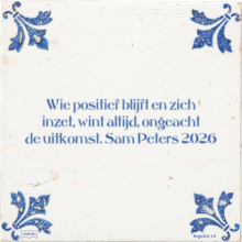 Wie positief blijft en zich inzet, wint altijd, ongeacht de uitkomst. Sam Peters 2026 - 10 keer bekeken