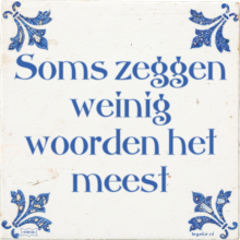 Soms zeggen weinig woorden het meest - 29 keer bekeken