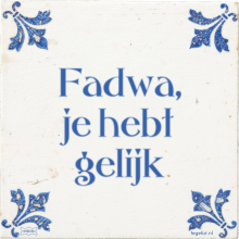 Fadwa, je hebt gelijk - 32 keer bekeken