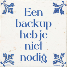 Een backup heb je niet nodig - 52 keer bekeken