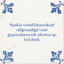 Saskia wordt binnenkort uitgenodigd voor gepensioneerde sterren op het doek - 20 keer bekeken