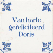 Van harte gefeliciteerd Doris - 40 keer bekeken