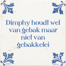 Dimphy houdt wel van gebak maar niet van gebakkelei - 13 keer bekeken
