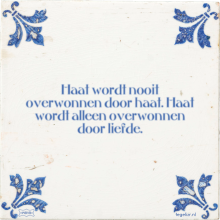 Haat wordt nooit overwonnen door haat. Haat wordt alleen overwonnen door liefde. - 31 keer bekeken