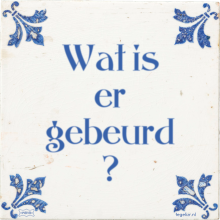 Wat is er gebeurd ? - 12 keer bekeken