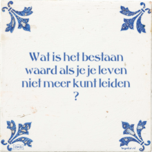 Wat is het bestaan waard als je je leven niet meer kunt leiden ? - 31 keer bekeken