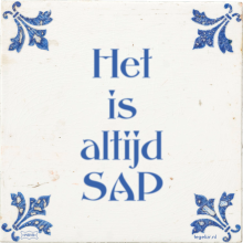 Het is altijd SAP - 33 keer bekeken