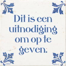 Dit is een uitnodiging om op te geven. - 4 keer bekeken