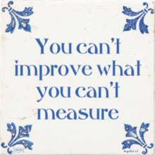 You can't improve what you can't measure - 25 keer bekeken