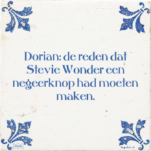 Dorian: de reden dat Stevie Wonder een negeerknop had moeten maken. - 3 keer bekeken
