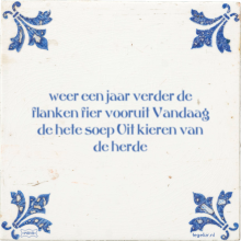 weer een jaar verder de flanken fier vooruit Vandaag de hete soep Uit kieren van de herde - 2 keer bekeken