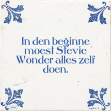 In den beginne moest Stevie Wonder alles zelf doen. - 3 keer bekeken