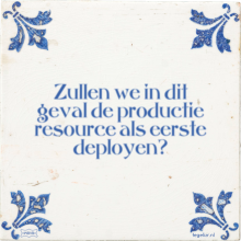Zullen we in dit geval de productie resource als eerste deployen? - 1 keer bekeken
