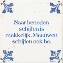 Naar beneden schijten is makkelijk. Meeuwen schijten ook he. - 3 keer bekeken