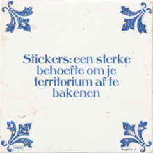 Stickers: een sterke behoefte om je territorium af te bakenen - 2 keer bekeken
