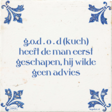g.o.d . o . d (kuch) heeft de man eerst geschapen, hij wilde geen advies - 24 keer bekeken