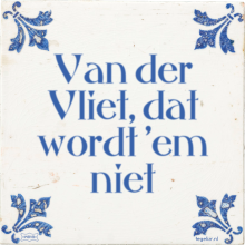 Van der Vliet, dat wordt 'em niet - 32 keer bekeken