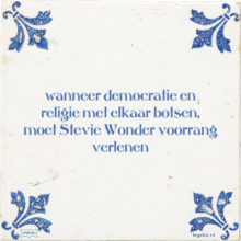 wanneer democratie en religie met elkaar botsen, moet Stevie Wonder voorrang verlenen - 9 keer bekeken