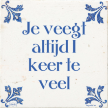 Je veegt altijd 1 keer te veel - 24 keer bekeken