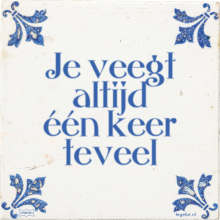 Je veegt altijd één keer teveel - 24 keer bekeken