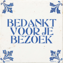 BEDANKT VOOR JE BEZOEK - 32 keer bekeken