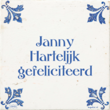 Janny Harteljjk gefeliciteerd - 15 keer bekeken