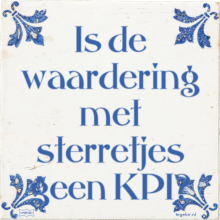 Is de waardering met sterretjes geen KPI? - 29 keer bekeken