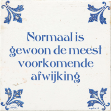 Normaal is gewoon de meest voorkomende afwijking - 31 keer bekeken